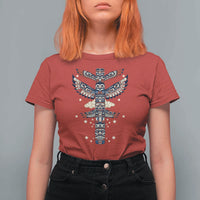 Native American Totem Pole T Shirt For Women Pacific Northwest Indigenous Tribal