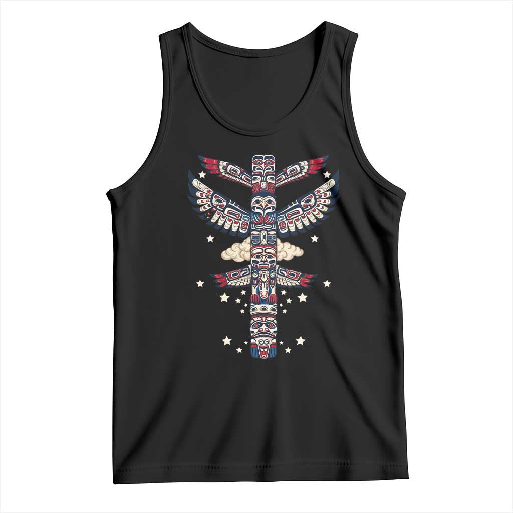 Native American Totem Pole Tank Top Pacific Northwest Indigenous Tribal