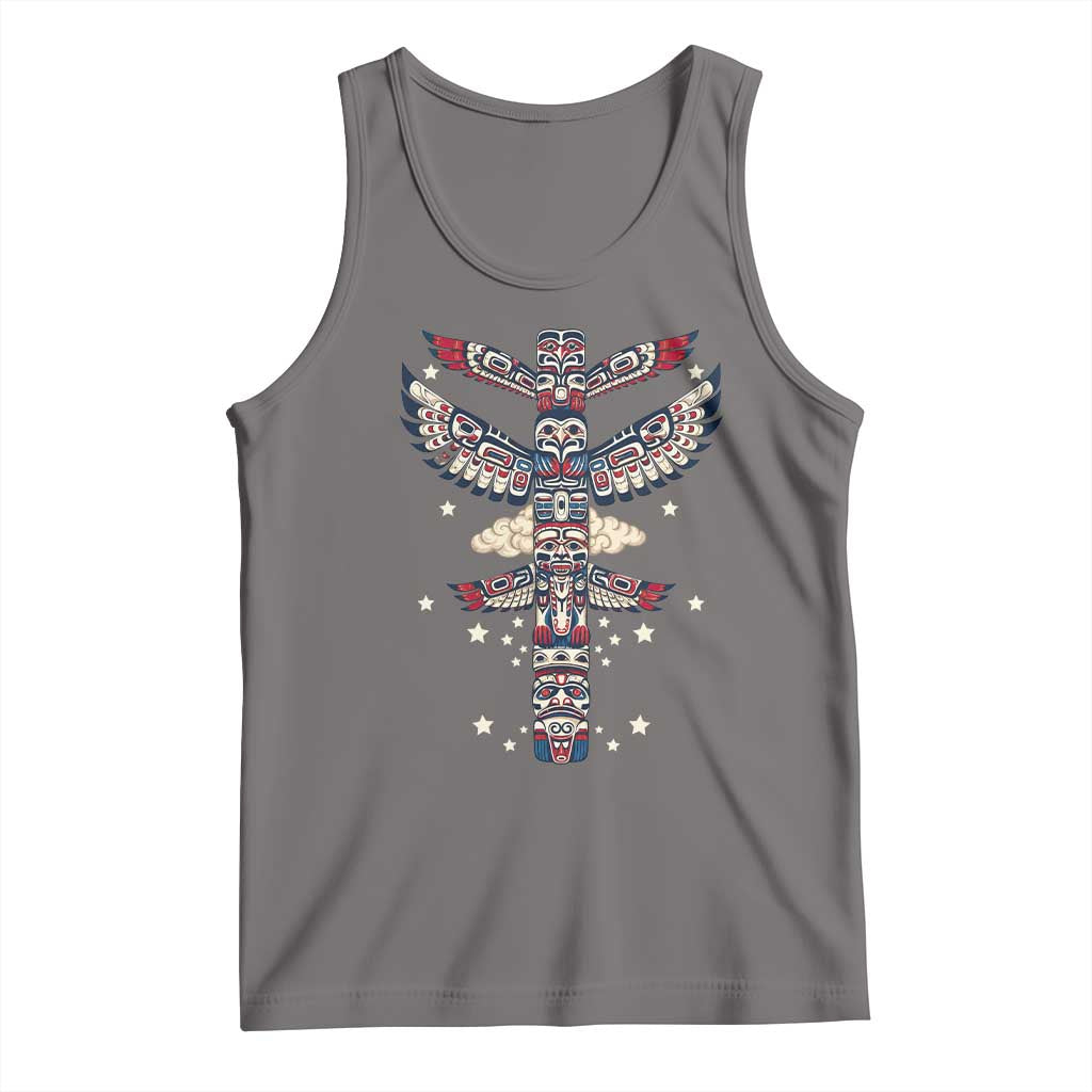 Native American Totem Pole Tank Top Pacific Northwest Indigenous Tribal