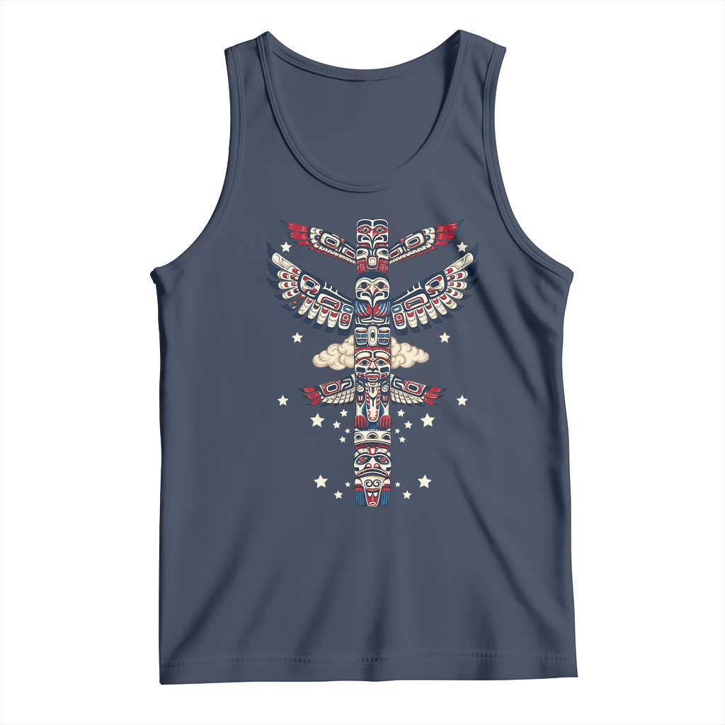Native American Totem Pole Tank Top Pacific Northwest Indigenous Tribal