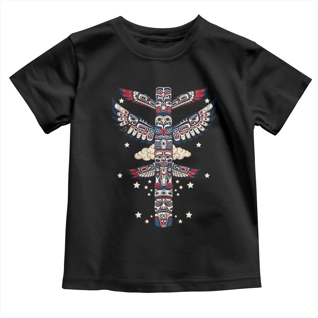 Native American Totem Pole Toddler T Shirt Pacific Northwest Indigenous Tribal