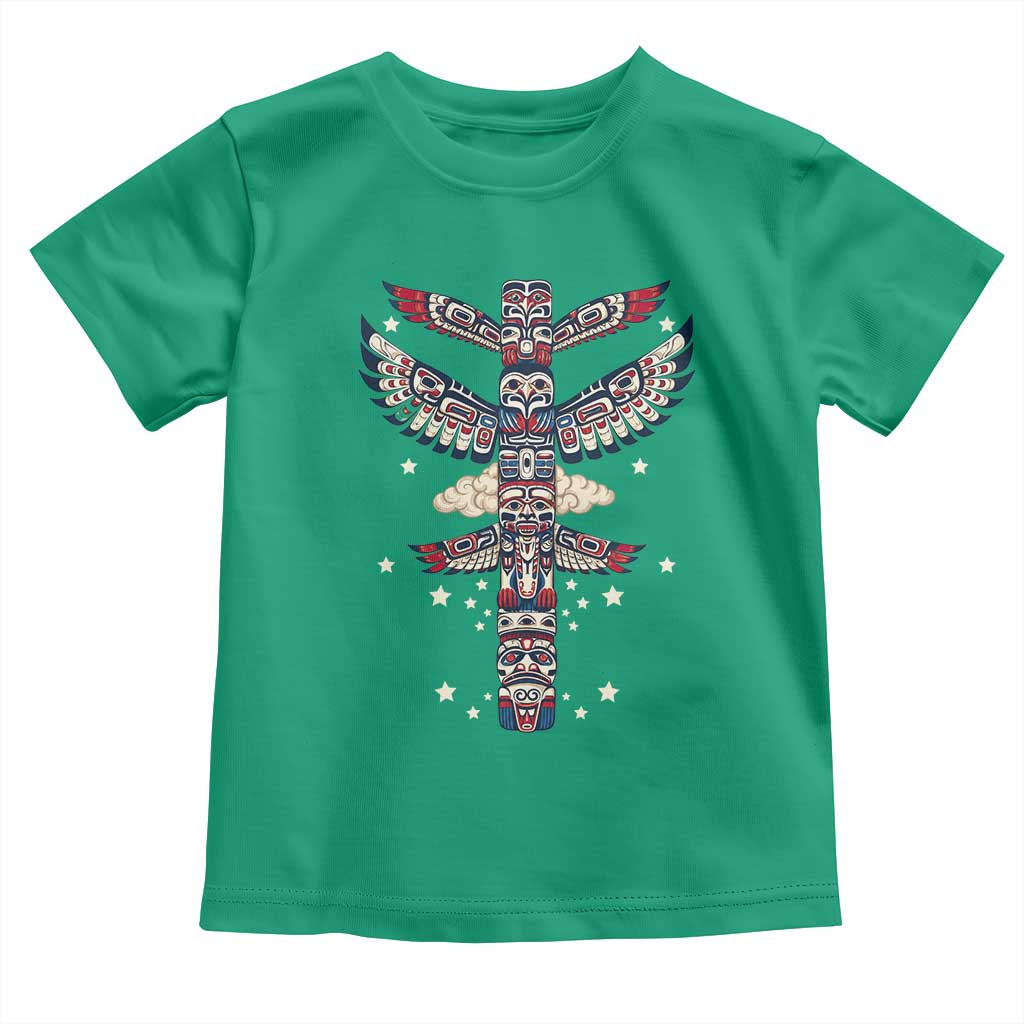 Native American Totem Pole Toddler T Shirt Pacific Northwest Indigenous Tribal