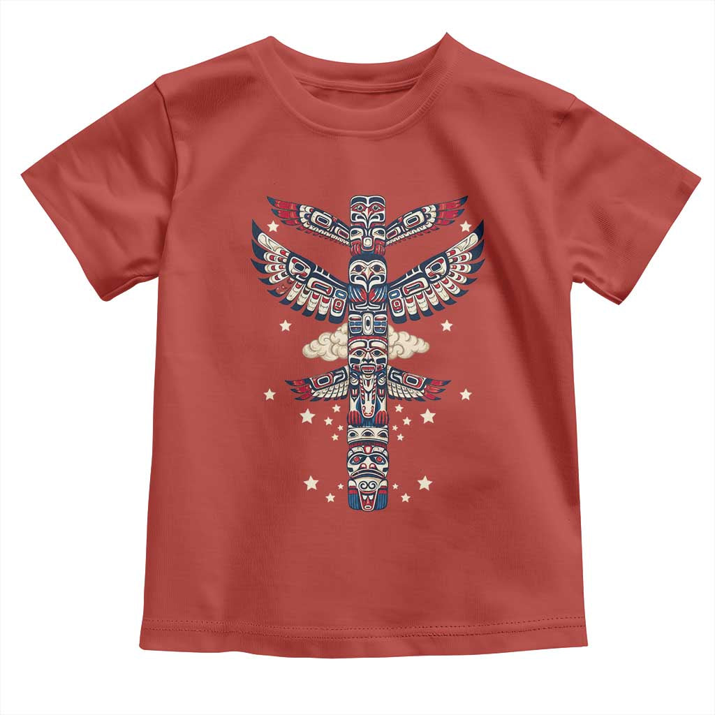 Native American Totem Pole Toddler T Shirt Pacific Northwest Indigenous Tribal