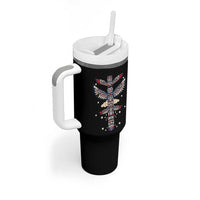 Native American Totem Pole Tumbler With Handle Pacific Northwest Indigenous Tribal