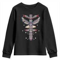 Native American Totem Pole Youth Sweatshirt Pacific Northwest Indigenous Tribal