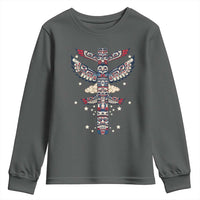 Native American Totem Pole Youth Sweatshirt Pacific Northwest Indigenous Tribal