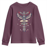 Native American Totem Pole Youth Sweatshirt Pacific Northwest Indigenous Tribal