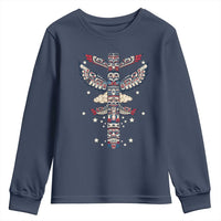 Native American Totem Pole Youth Sweatshirt Pacific Northwest Indigenous Tribal