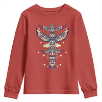 Native American Totem Pole Youth Sweatshirt Pacific Northwest Indigenous Tribal