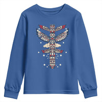 Native American Totem Pole Youth Sweatshirt Pacific Northwest Indigenous Tribal