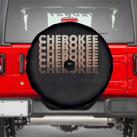 Vintage Cherokee Native Pride Stacked Typography Spare Tire Cover
