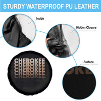 Vintage Cherokee Native Pride Stacked Typography Spare Tire Cover