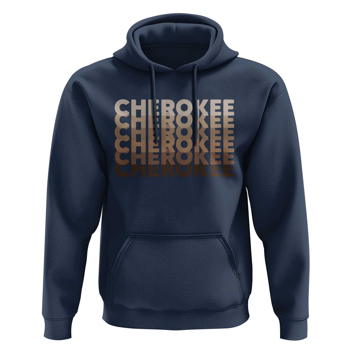 Vintage Cherokee Native Pride Stacked Typography Hoodie