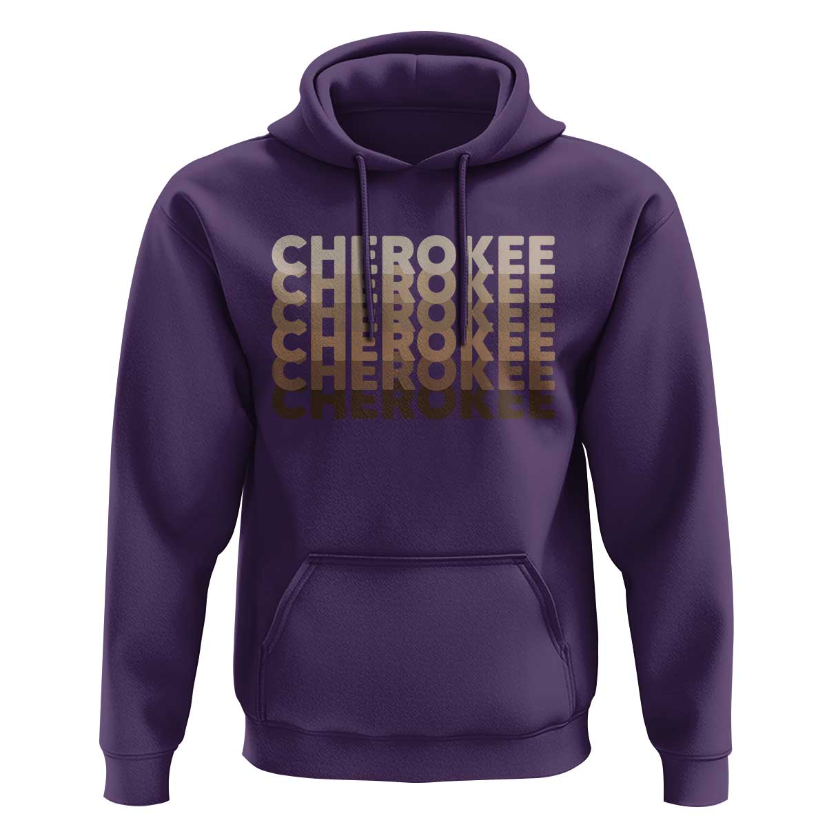 Vintage Cherokee Native Pride Stacked Typography Hoodie