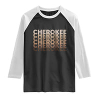 Vintage Cherokee Native Pride Stacked Typography Raglan Shirt