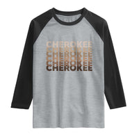 Vintage Cherokee Native Pride Stacked Typography Raglan Shirt