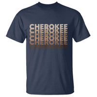 Vintage Cherokee Native Pride Stacked Typography T Shirt