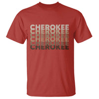 Vintage Cherokee Native Pride Stacked Typography T Shirt