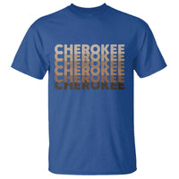 Vintage Cherokee Native Pride Stacked Typography T Shirt