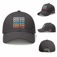 Osiyo Tsalagi Cherokee Native American Pride Baseball Cap Retro Stacked Typography