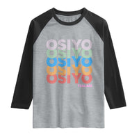 Osiyo Tsalagi Cherokee Native American Pride Raglan Shirt Retro Stacked Typography