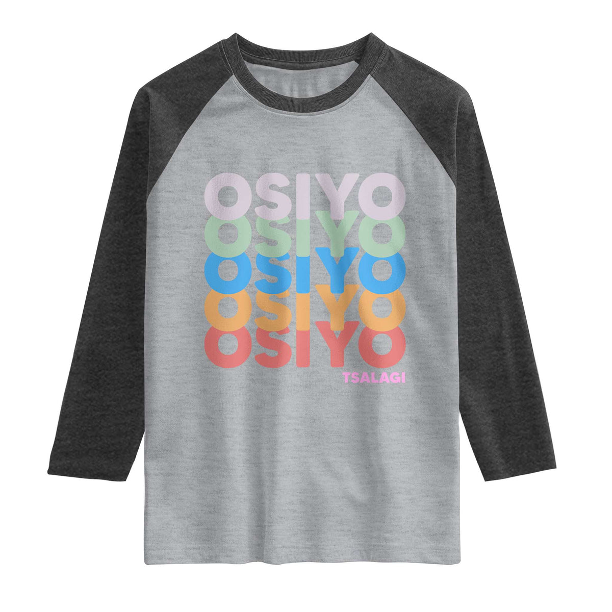 Osiyo Tsalagi Cherokee Native American Pride Raglan Shirt Retro Stacked Typography