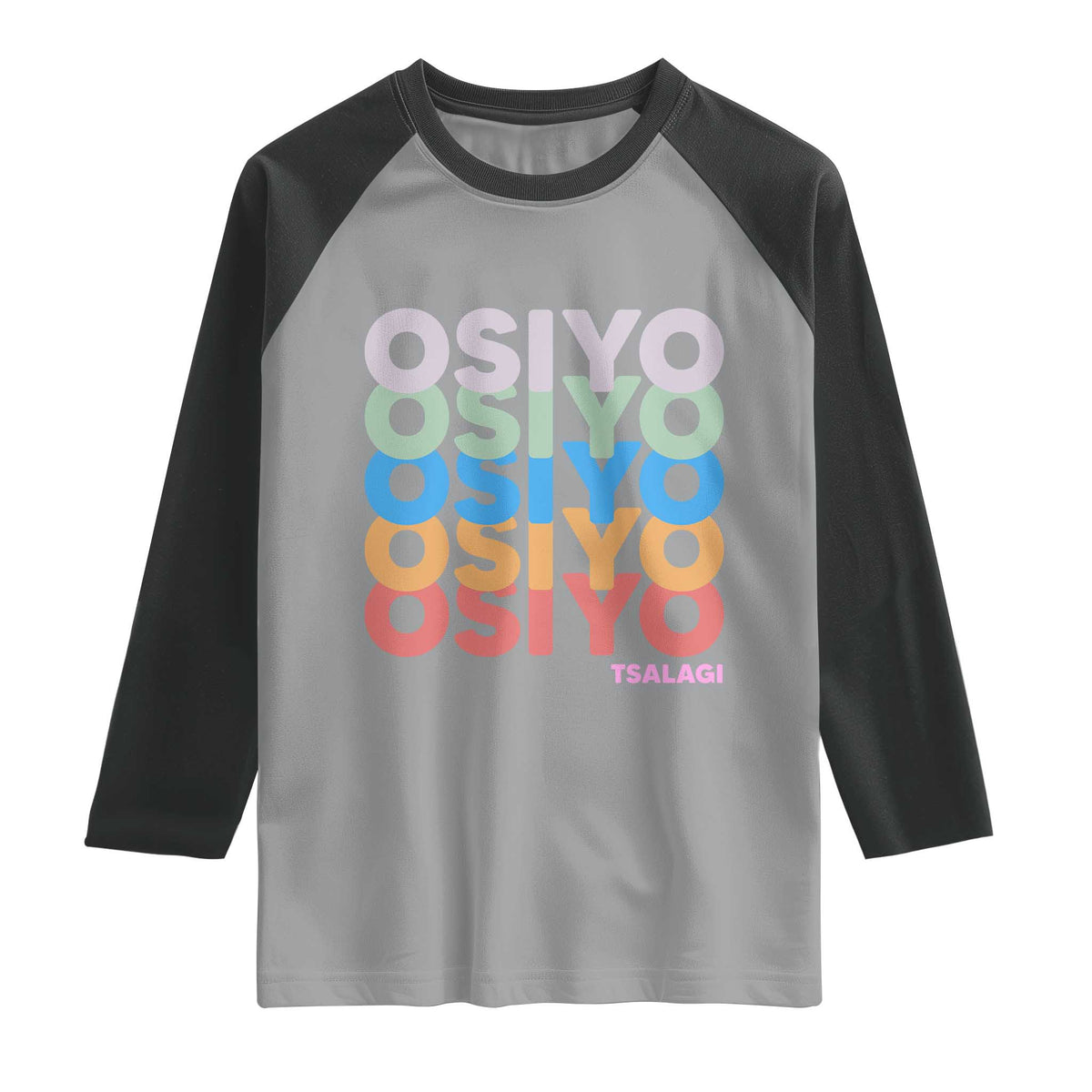Osiyo Tsalagi Cherokee Native American Pride Raglan Shirt Retro Stacked Typography