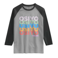 Osiyo Tsalagi Cherokee Native American Pride Raglan Shirt Retro Stacked Typography