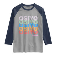 Osiyo Tsalagi Cherokee Native American Pride Raglan Shirt Retro Stacked Typography