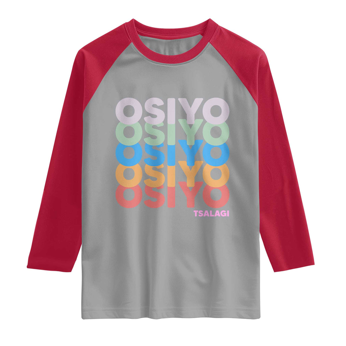 Osiyo Tsalagi Cherokee Native American Pride Raglan Shirt Retro Stacked Typography