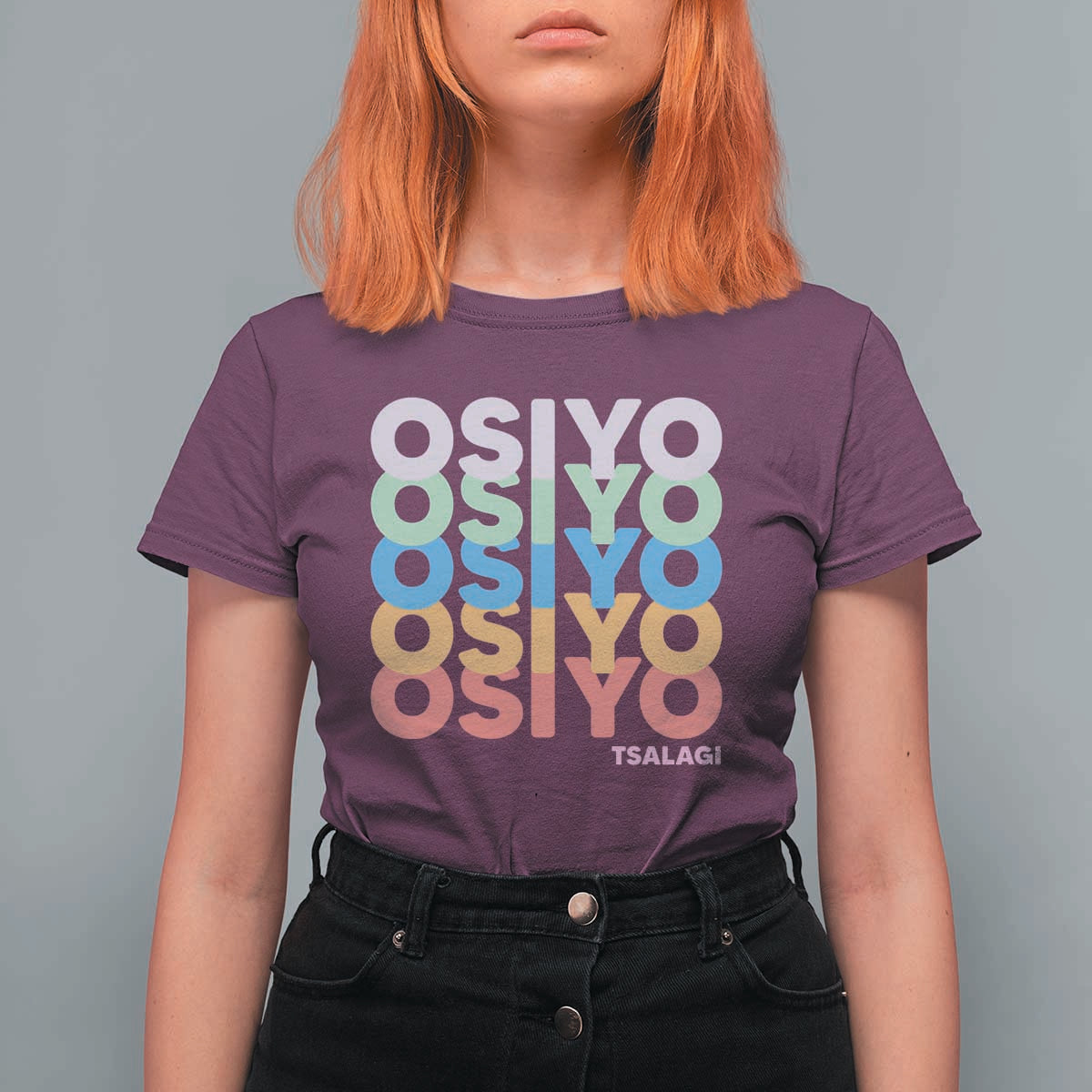 Osiyo Tsalagi Cherokee Native American Pride T Shirt For Women Retro Stacked Typography