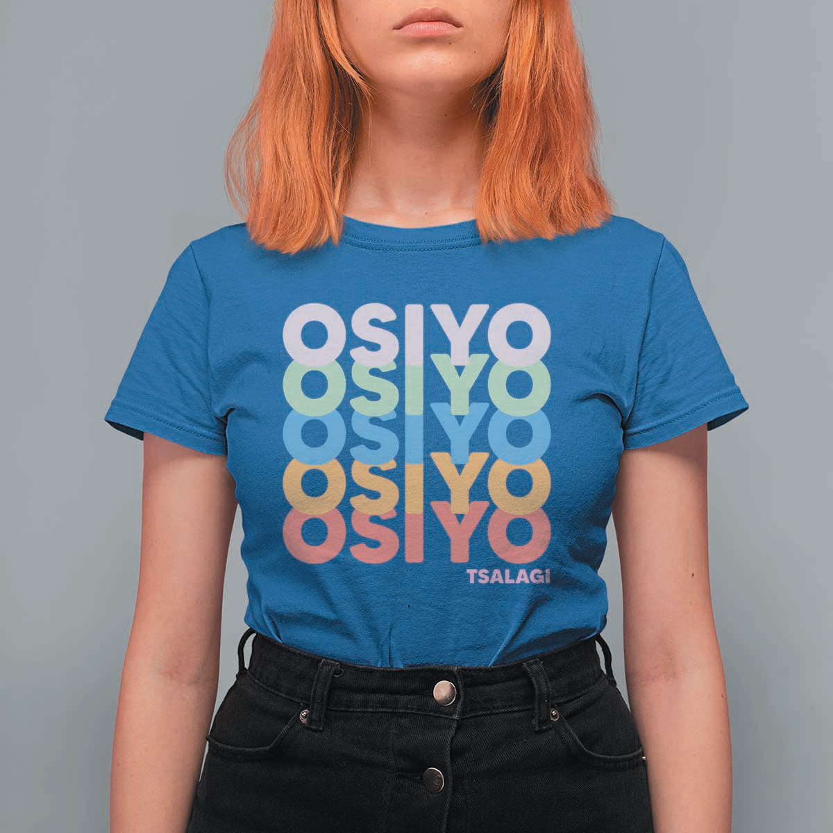 Osiyo Tsalagi Cherokee Native American Pride T Shirt For Women Retro Stacked Typography