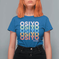 Osiyo Tsalagi Cherokee Native American Pride T Shirt For Women Retro Stacked Typography