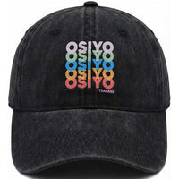 Osiyo Tsalagi Cherokee Native American Pride Washed Cotton Baseball Cap Retro Stacked Typography