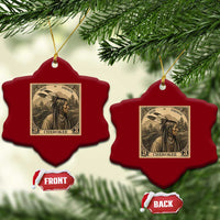 Cherokee Pride Strength Ceramic Ornament Native American Vintage Postage Stamp Graphic