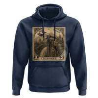 Cherokee Pride Strength Hoodie Native American Vintage Postage Stamp Graphic