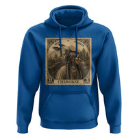 Cherokee Pride Strength Hoodie Native American Vintage Postage Stamp Graphic