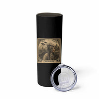 Cherokee Pride Strength Skinny Tumbler Native American Vintage Postage Stamp Graphic