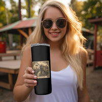 Cherokee Pride Strength Skinny Tumbler Native American Vintage Postage Stamp Graphic