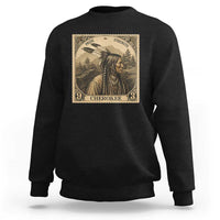 Cherokee Pride Strength Sweatshirt Native American Vintage Postage Stamp Graphic