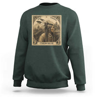 Cherokee Pride Strength Sweatshirt Native American Vintage Postage Stamp Graphic
