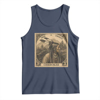 Cherokee Pride Strength Tank Top Native American Vintage Postage Stamp Graphic
