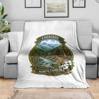 Vintage Great Smoky Mountains Throw Blanket Cherokee North Carolina Landscape