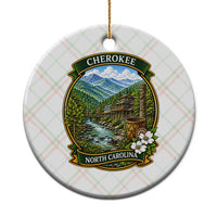 Vintage Great Smoky Mountains Ceramic Ornament Cherokee North Carolina Landscape