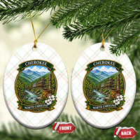 Vintage Great Smoky Mountains Ceramic Ornament Cherokee North Carolina Landscape