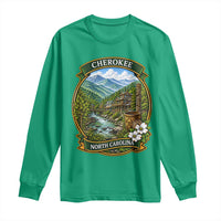 Vintage Great Smoky Mountains Long Sleeve Shirt Cherokee North Carolina Landscape