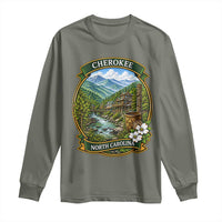 Vintage Great Smoky Mountains Long Sleeve Shirt Cherokee North Carolina Landscape