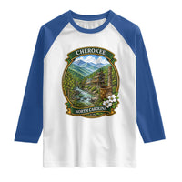 Vintage Great Smoky Mountains Raglan Shirt Cherokee North Carolina Landscape