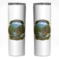 Vintage Great Smoky Mountains Skinny Tumbler Cherokee North Carolina Landscape