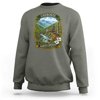Vintage Great Smoky Mountains Sweatshirt Cherokee North Carolina Landscape